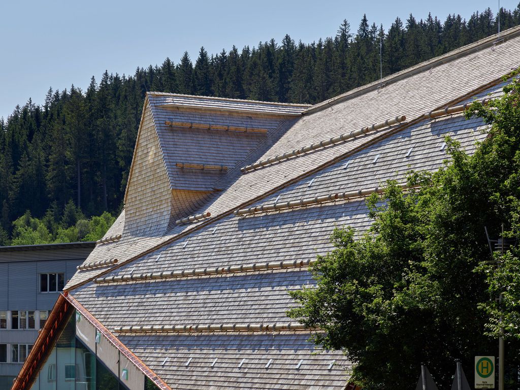 Dach des Siedle Hauses mit Gaube